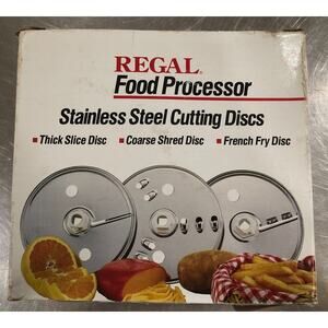 Regal Food Processor Stainless Steel Cutting Discs 3 pack